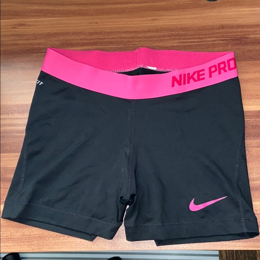 NIKE dri-fit medium black and pink spandex.